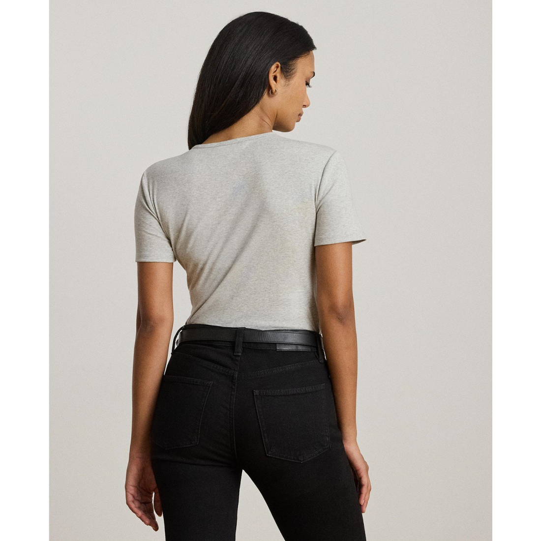 'Stretch Cotton Crewneck Tee' pour Femmes