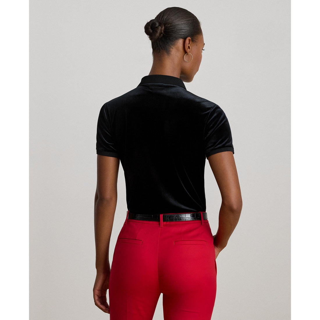 'Beaded-Logo Stretch Polo Shirt' pour Femmes