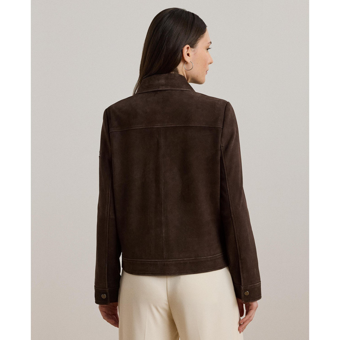 'Buttoned Suede Jacket' pour Femmes
