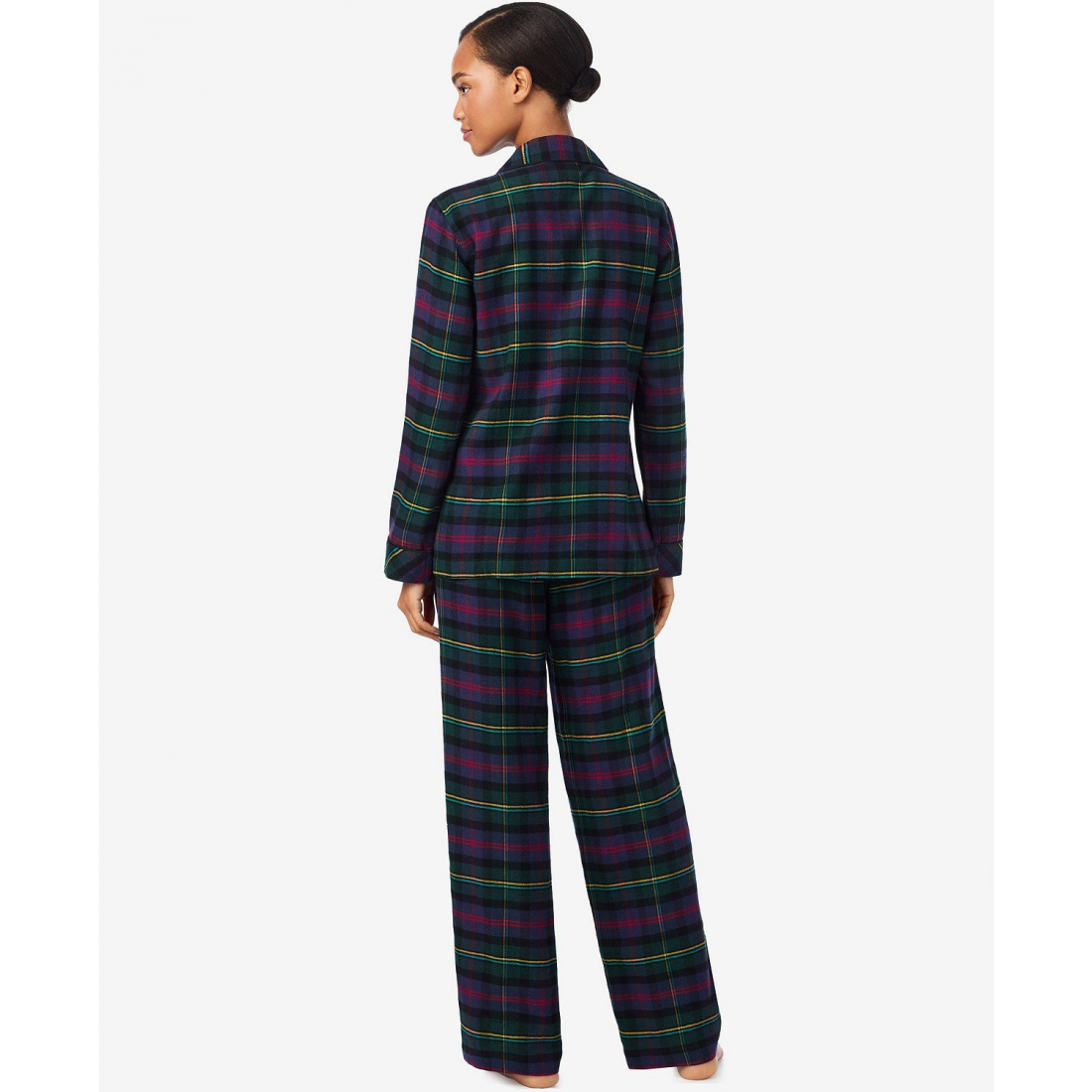 'Long Sleeves Notch Collar Pajama Set' pour Femmes