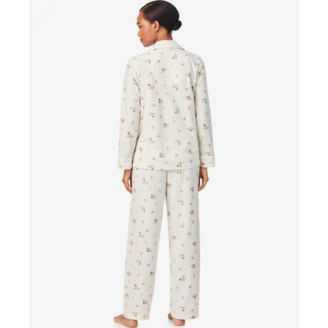 'Long Sleeves Notch Collar Pajama Set' pour Femmes