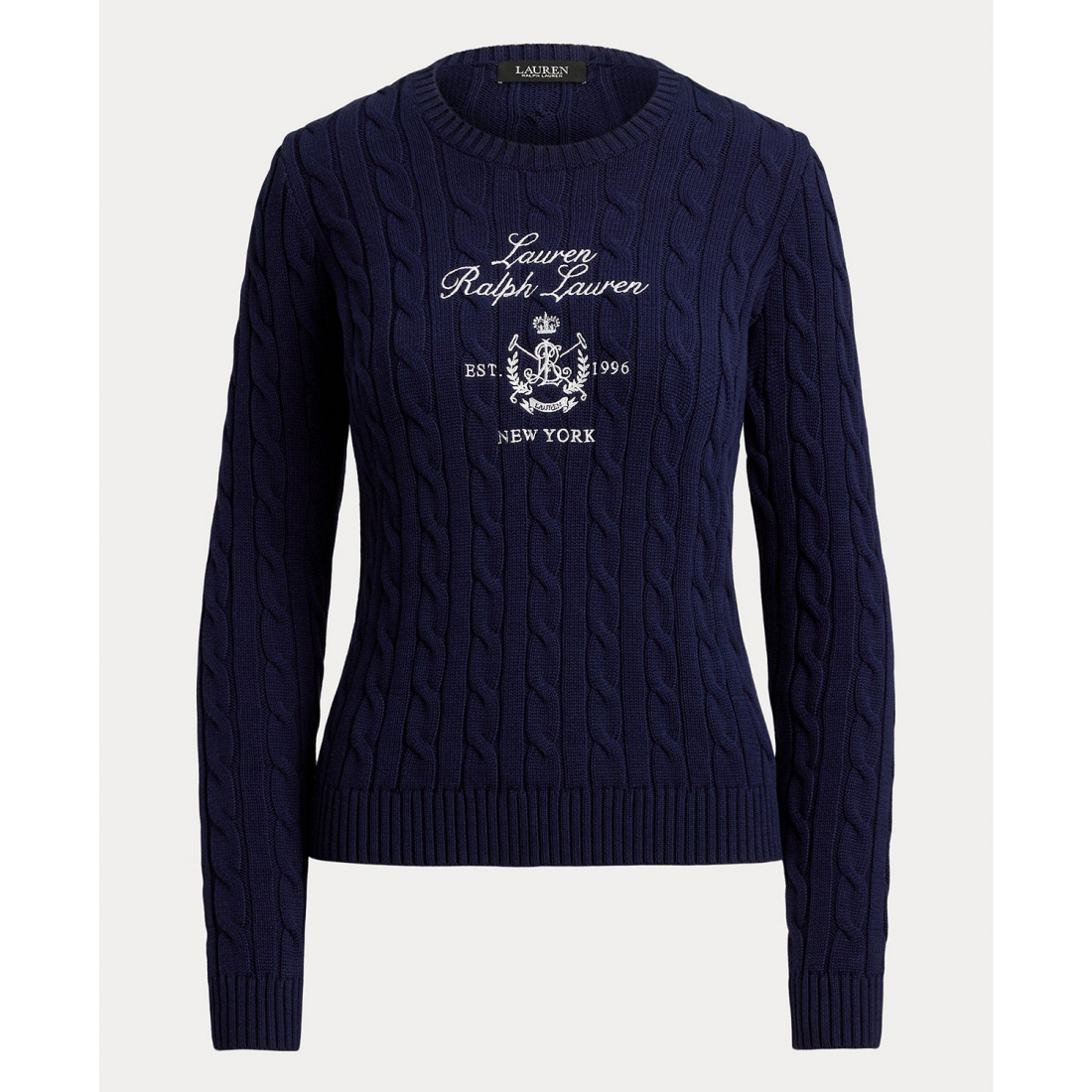 Women's 'Embroidered-Crest Cable-Knit Sweater'