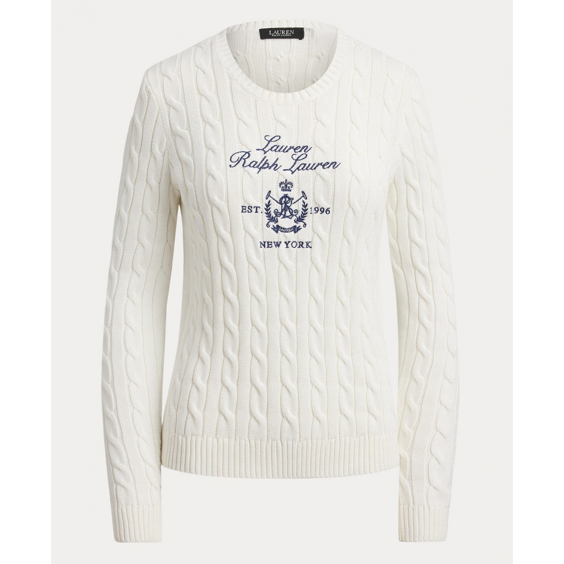 Women's 'Embroidered-Crest Cable-Knit Sweater'