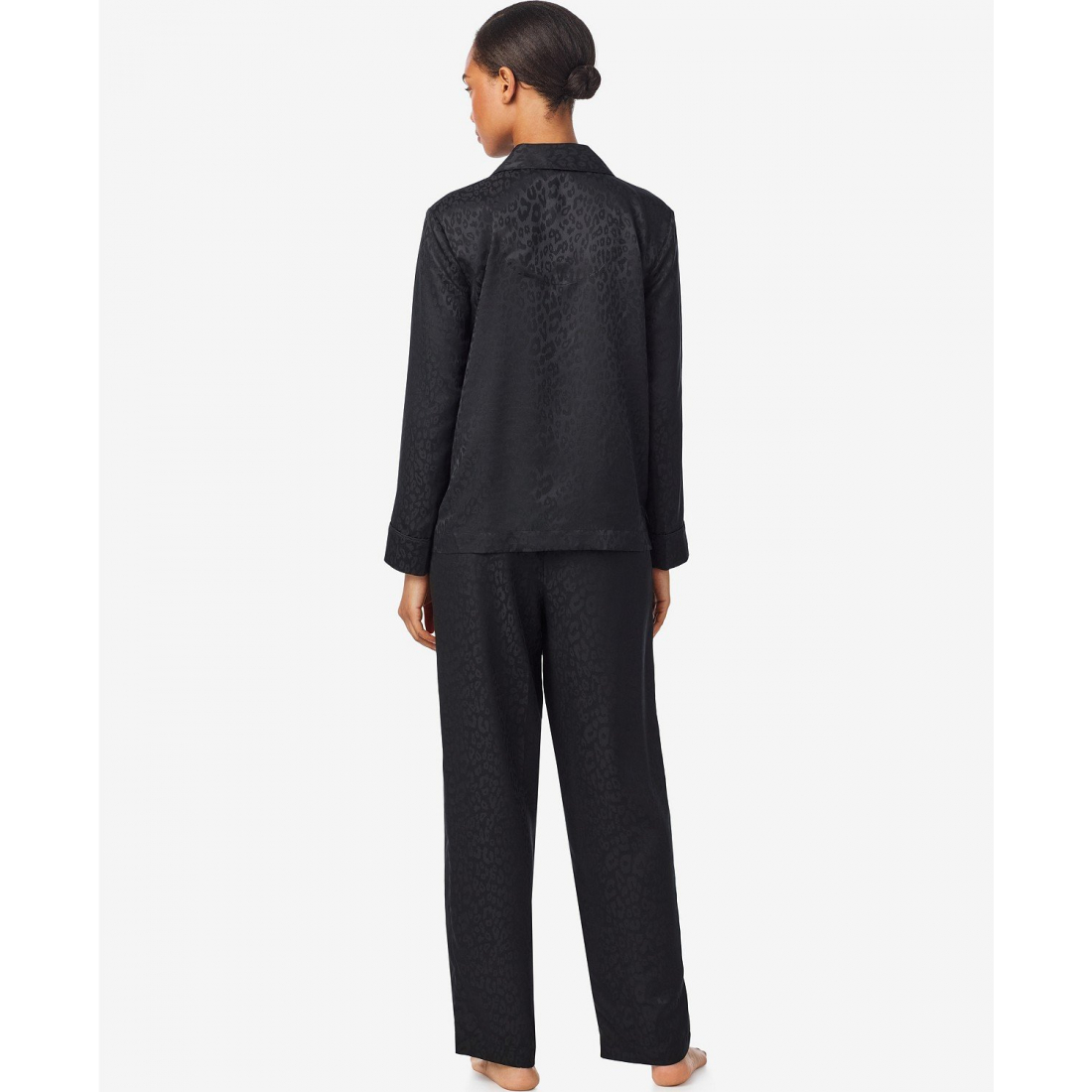 'Notch Collar and Long Pant Pajama Set' pour Femmes