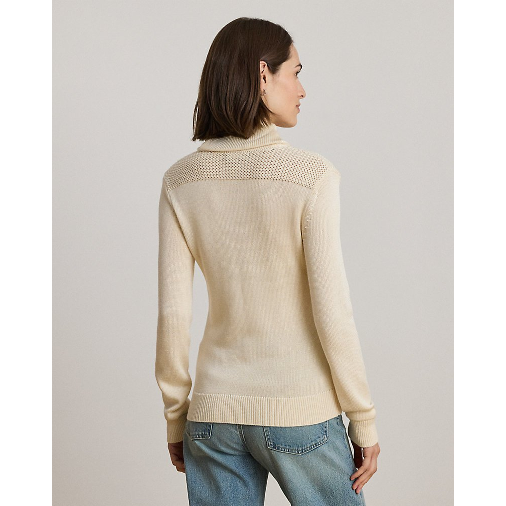 'Buckle-Trim Cotton-Blend Sweater' pour Femmes