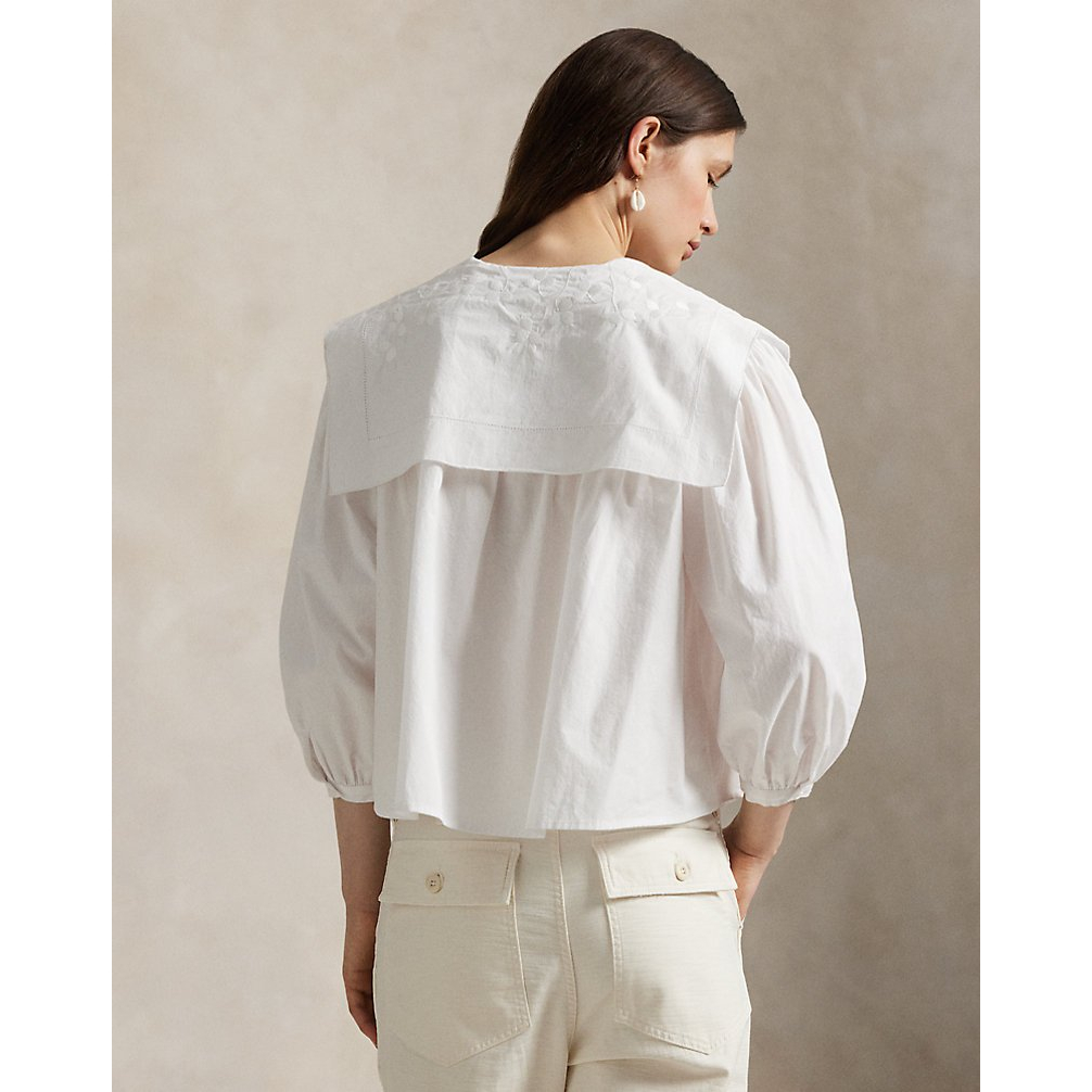 'Bib Cotton Poplin Shirt' pour Femmes