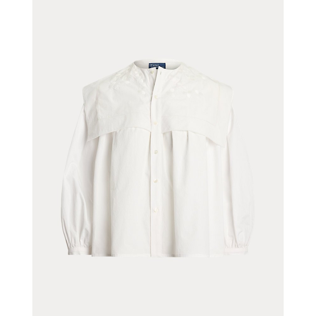 'Bib Cotton Poplin Shirt' pour Femmes