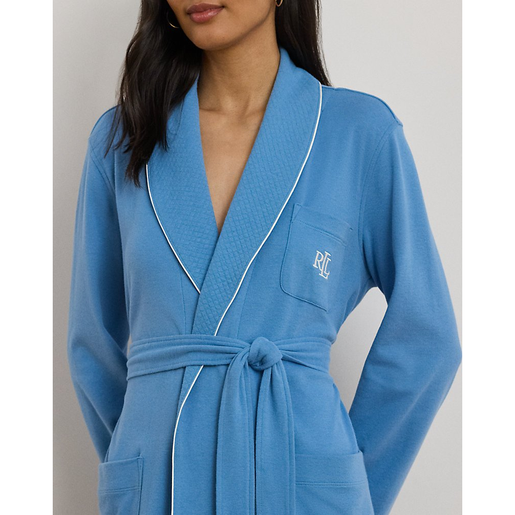 'Quilted Shawl-Collar Robe' pour Femmes