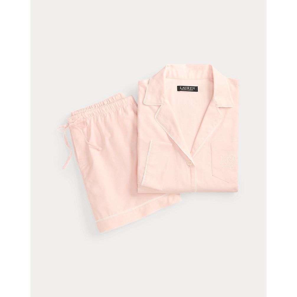 'Cotton Herringbone Boxer Sleep Set' pour Femmes