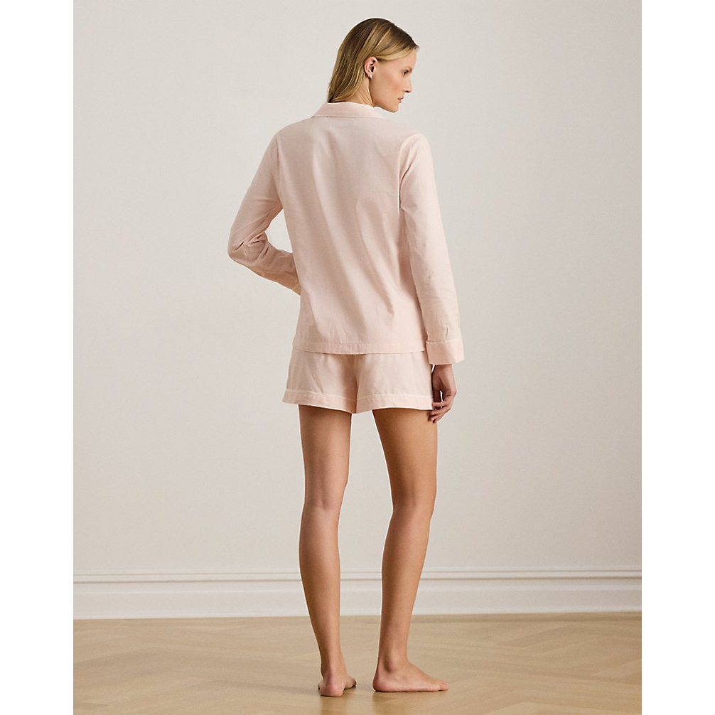 'Cotton Herringbone Boxer Sleep Set' pour Femmes