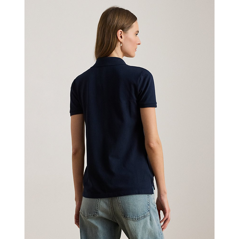 'Beaded-Logo Cotton Piqué Polo Shirt' pour Femmes