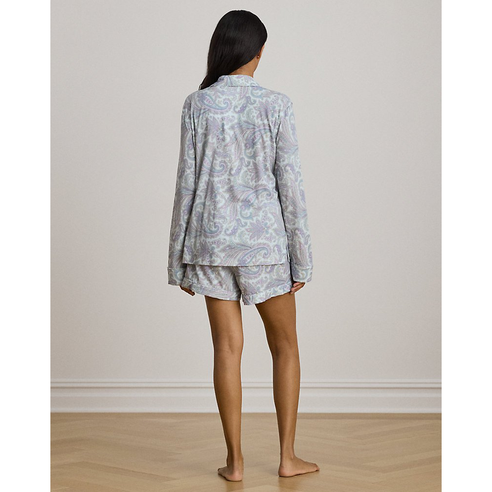 'Paisley Jersey Boxer Sleep Set' pour Femmes