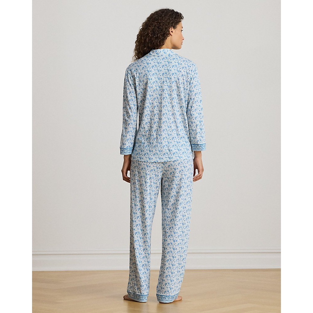 'Paisley Cotton-Blend-Jersey Sleep Set' pour Femmes