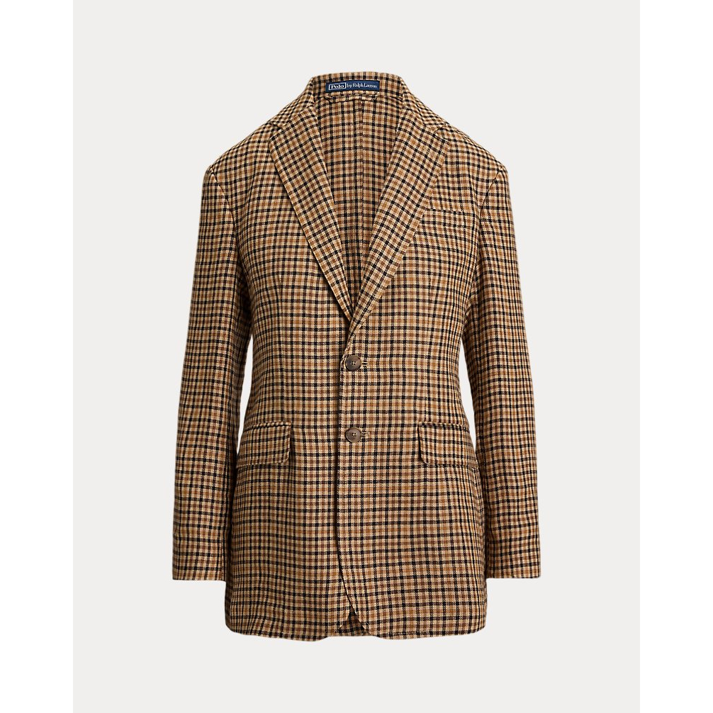 'Single-Breasted Plaid Tweed Blazer' pour Femmes