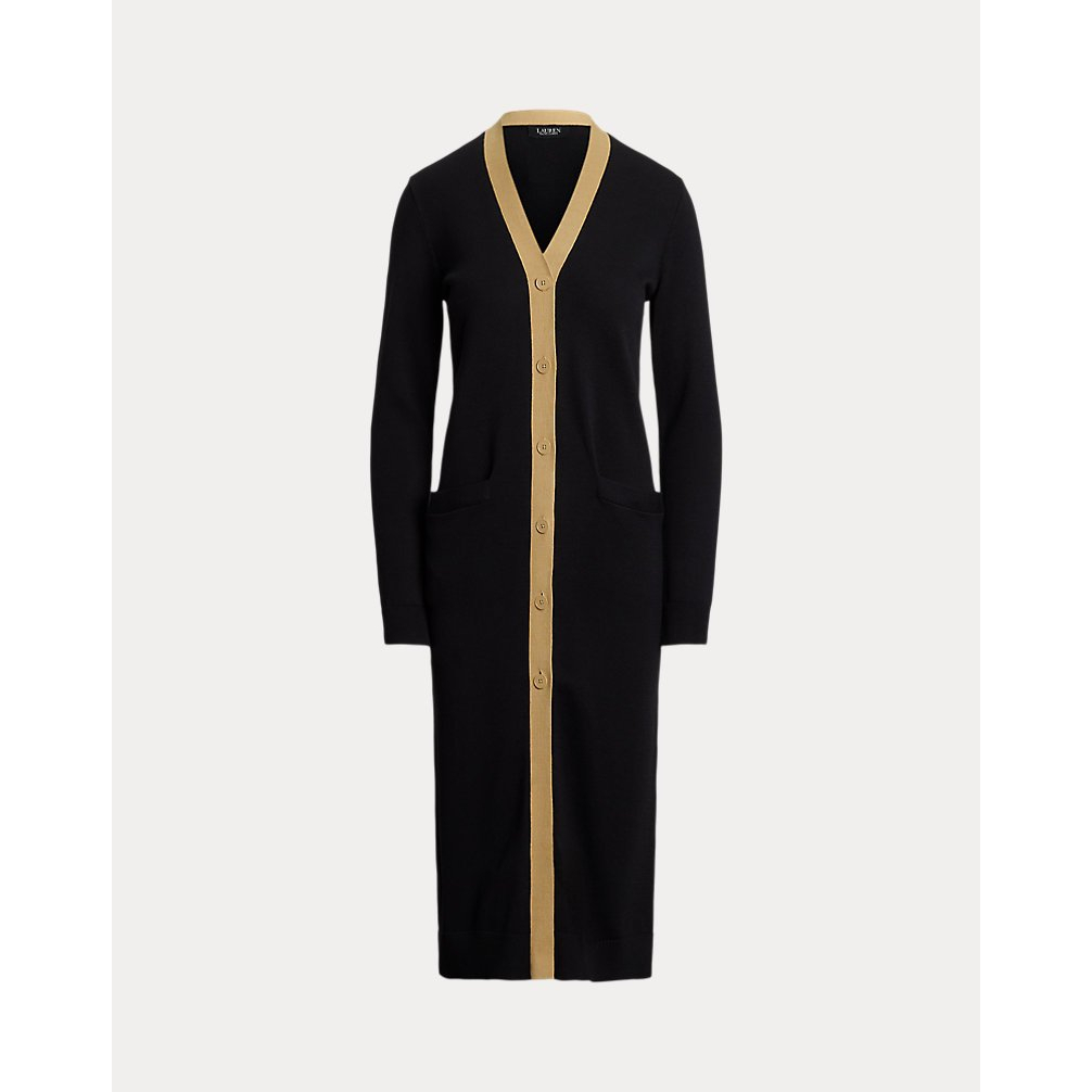 'Two-Tone Cotton-Blend Cardigan' pour Femmes