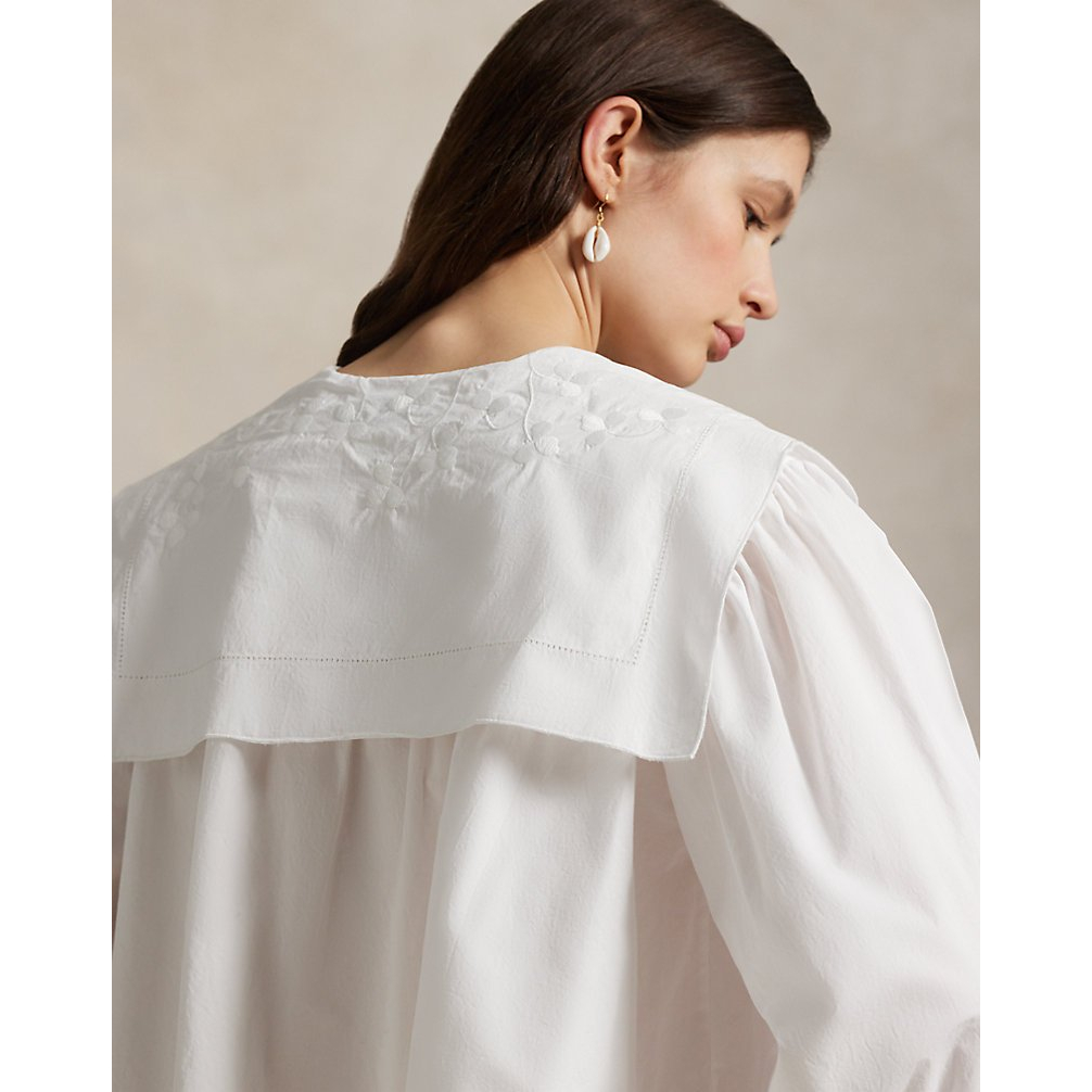 'Bib Cotton Poplin Shirt' pour Femmes