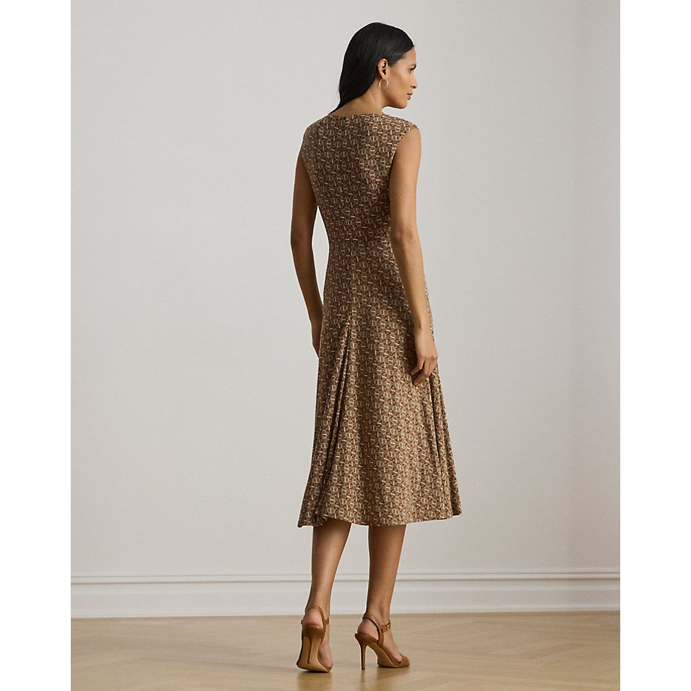 'Geo-Print Twist-Front Jersey Dress' pour Femmes