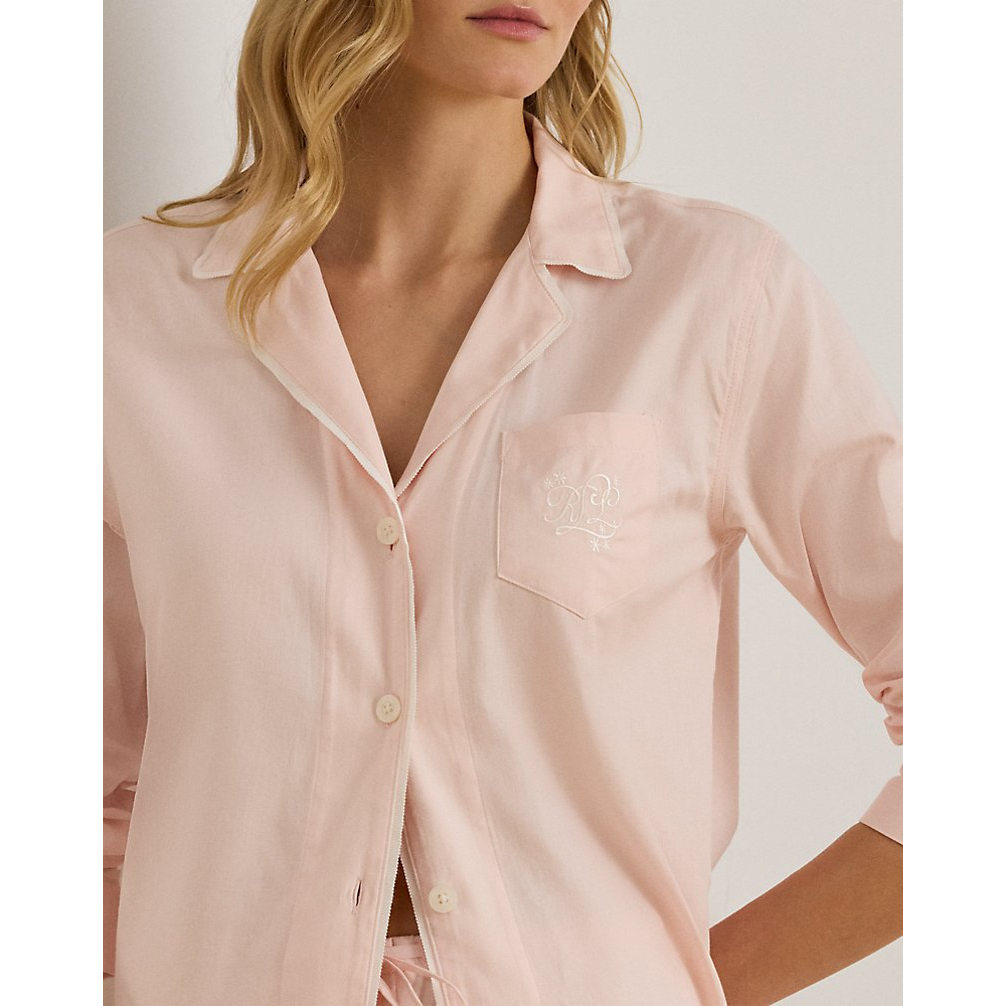 'Cotton Herringbone Boxer Sleep Set' pour Femmes