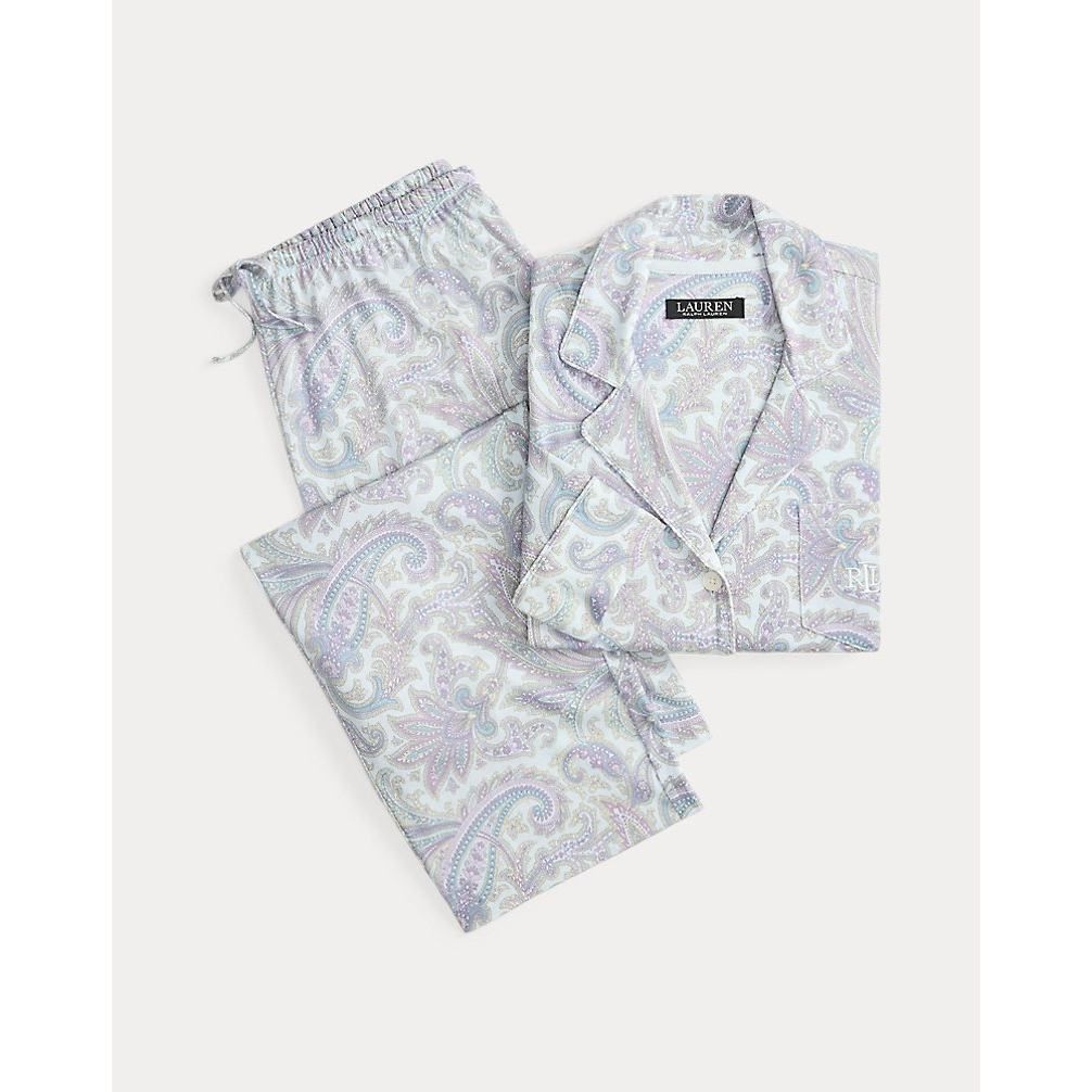 'Paisley Cotton-Blend Jersey Sleep Set' pour Femmes