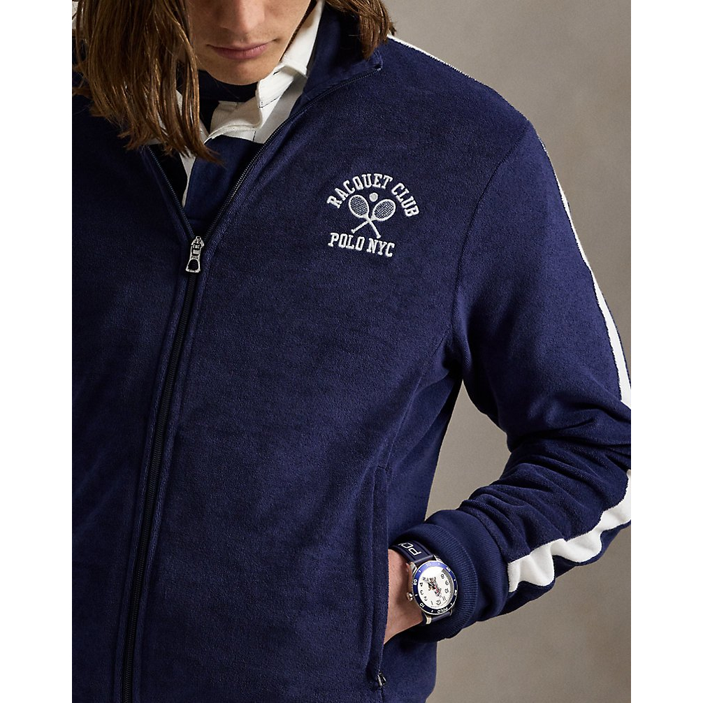 'Embroidered Terry Track Jacket' pour Hommes