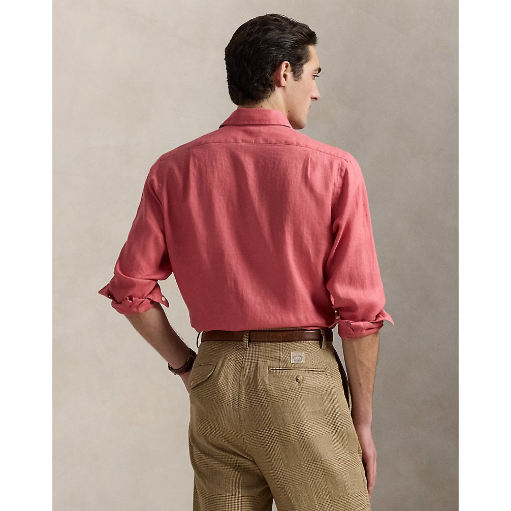 'Classic Fit Houndstooth Linen Shirt' pour Hommes