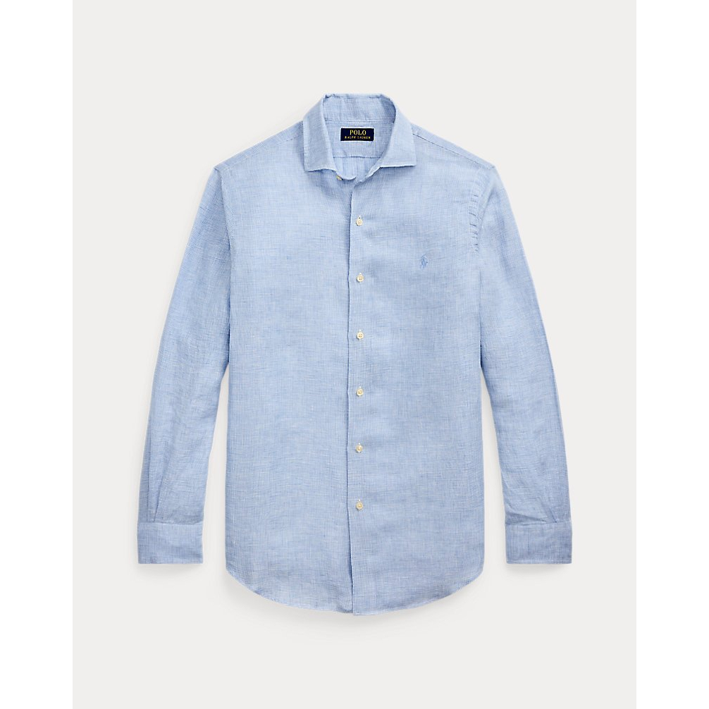 'Classic Fit Houndstooth Linen Shirt' pour Hommes