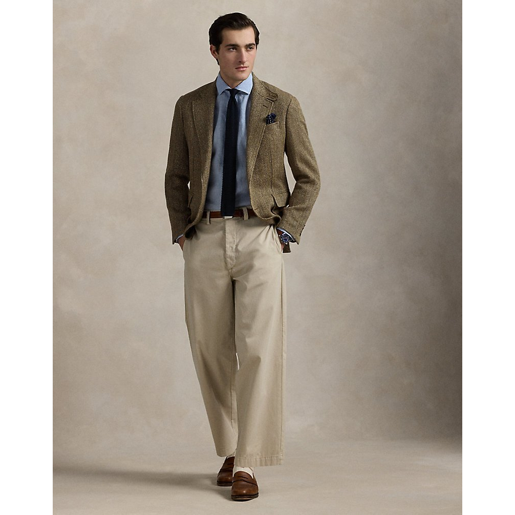 'Classic Fit Houndstooth Linen Shirt' pour Hommes