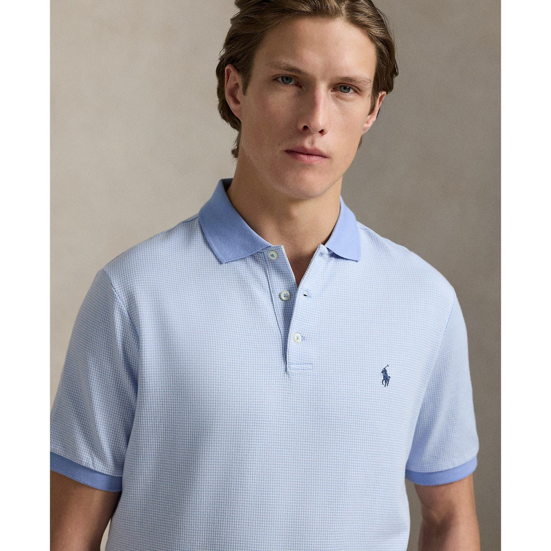 'Classic Houndstooth Jersey Polo Shirt' pour Hommes