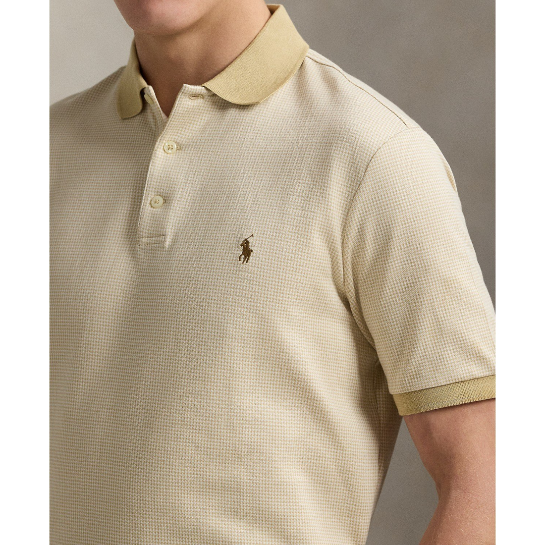 'Classic Houndstooth Jersey Polo Shirt' pour Hommes