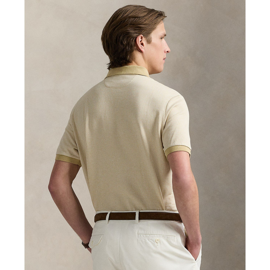 'Classic Houndstooth Jersey Polo Shirt' pour Hommes