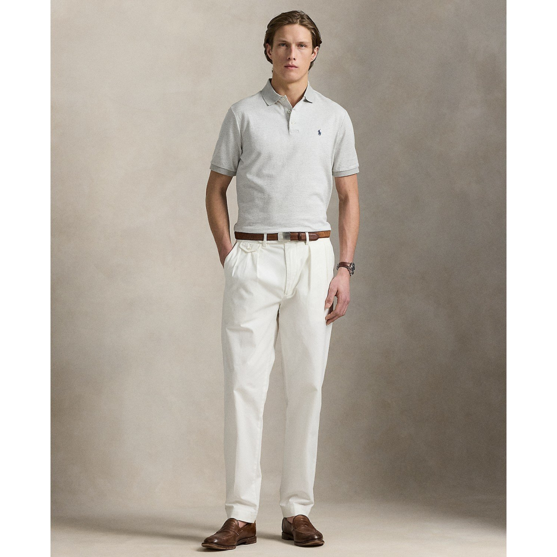 'Classic Houndstooth Jersey Polo Shirt' pour Hommes