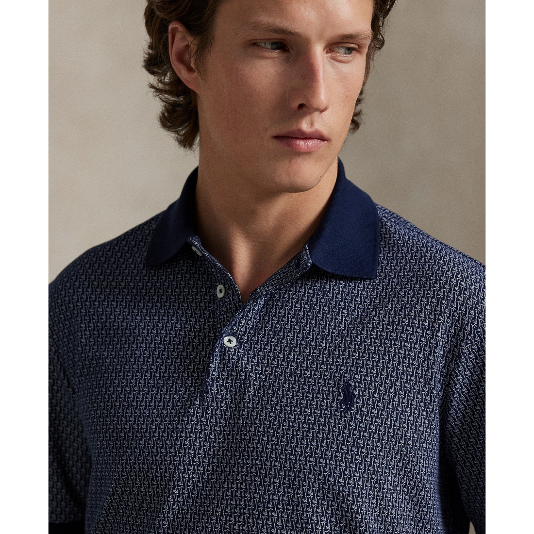 'Classic-Fit Stretch Mesh Polo Shirt' pour Hommes