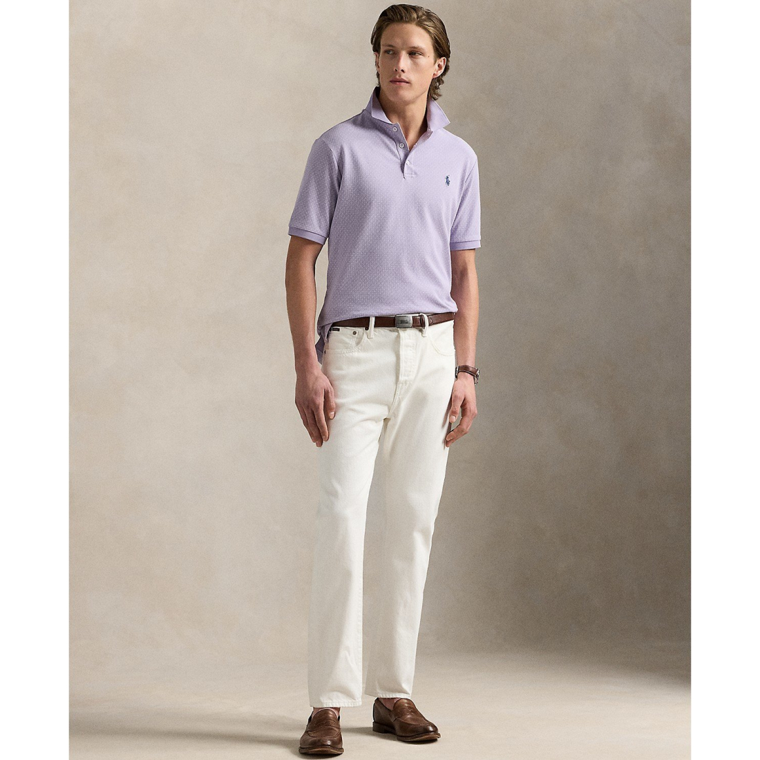 'Classic-Fit Stretch Mesh Polo Shirt' pour Hommes