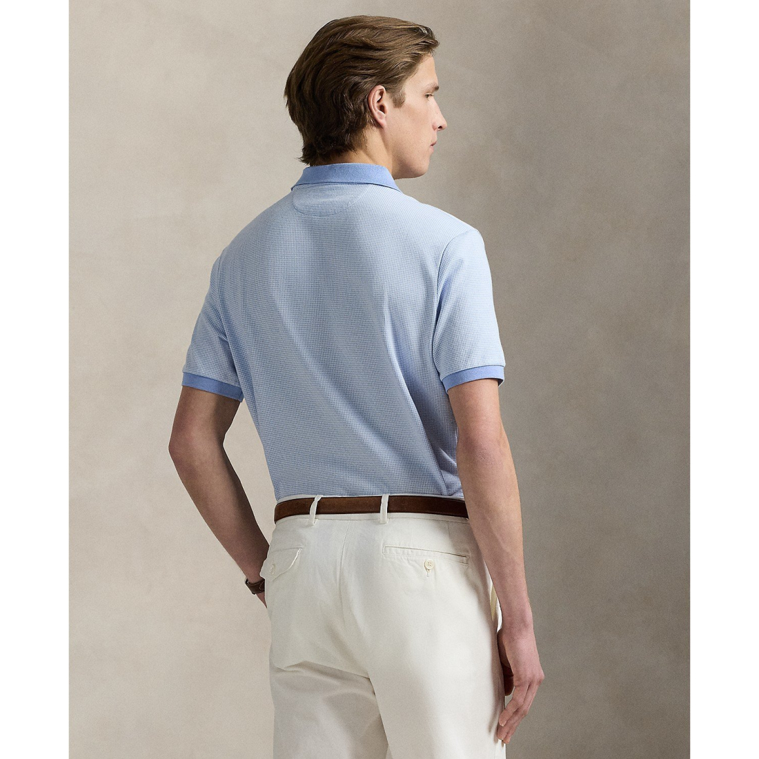 'Classic Houndstooth Jersey Polo Shirt' pour Hommes