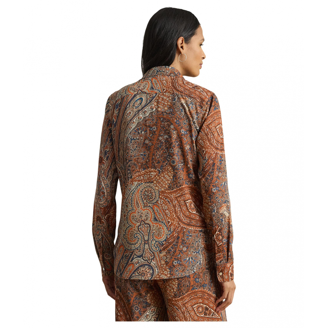 'Classic Fit Paisley Crepe Shirt' pour Femmes