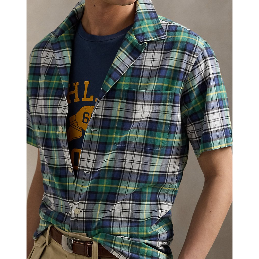 Men's 'Classic Fit Madras Camp Shirt'