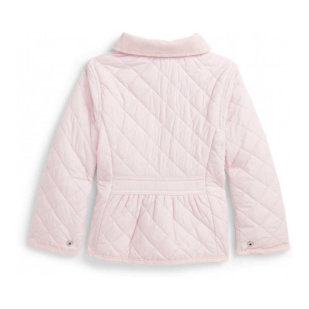 'Toddler and Little Girls Quilted Water-Repellent Barn Jacket'