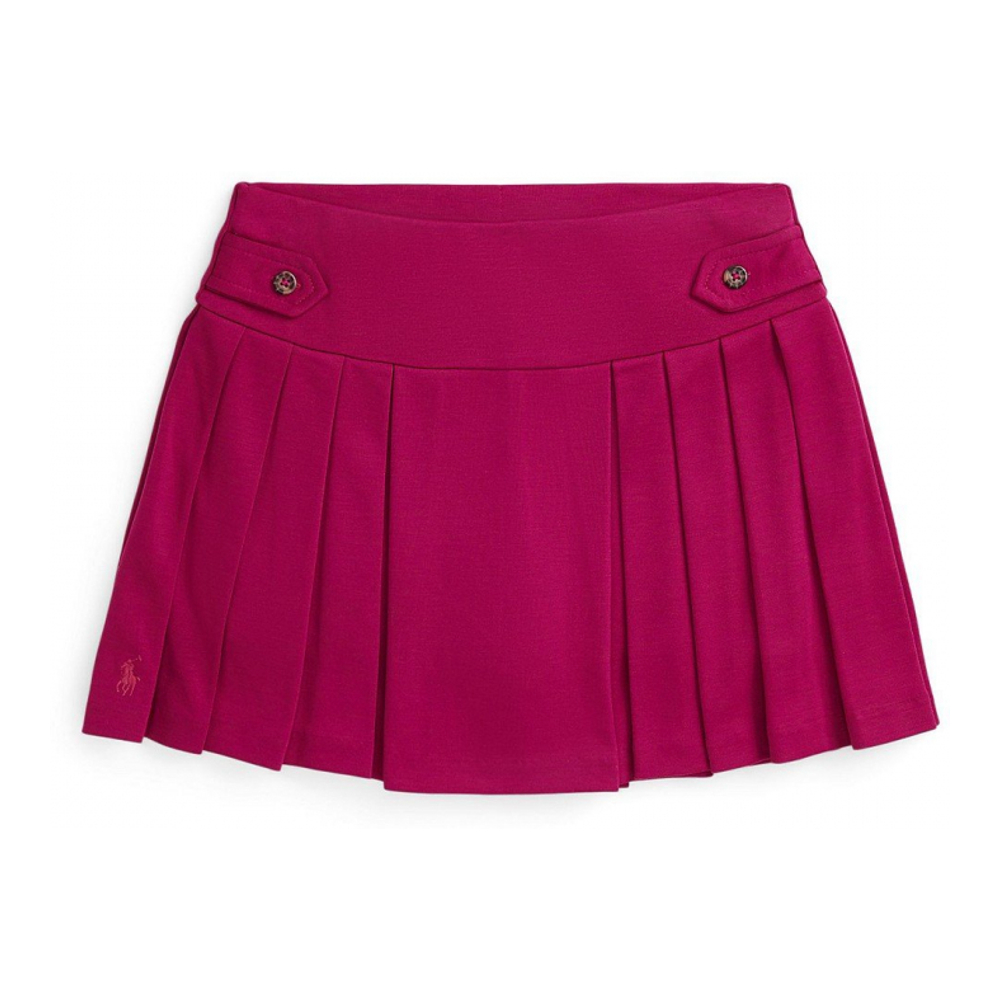 'Big Girls Pleated Ponte Skort'