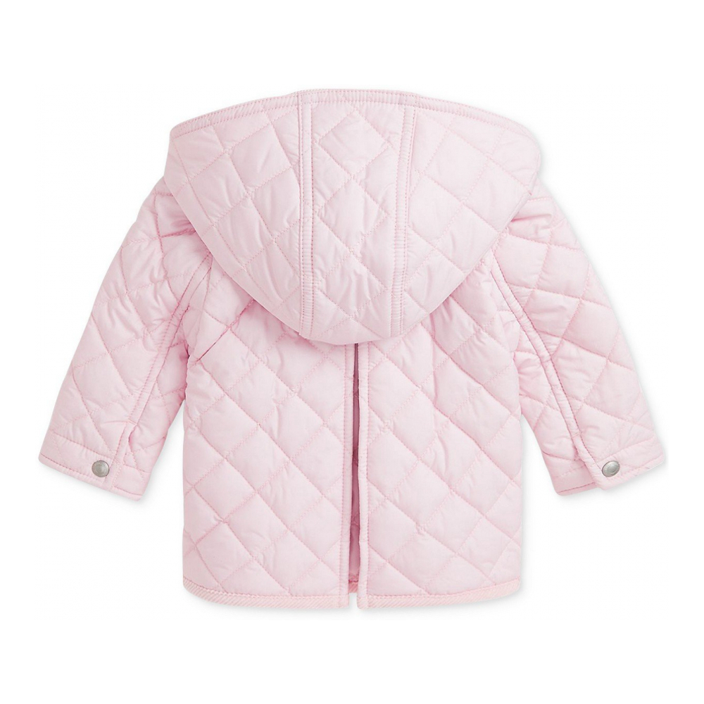 'Baby Girls Quilted Hooded Coat'