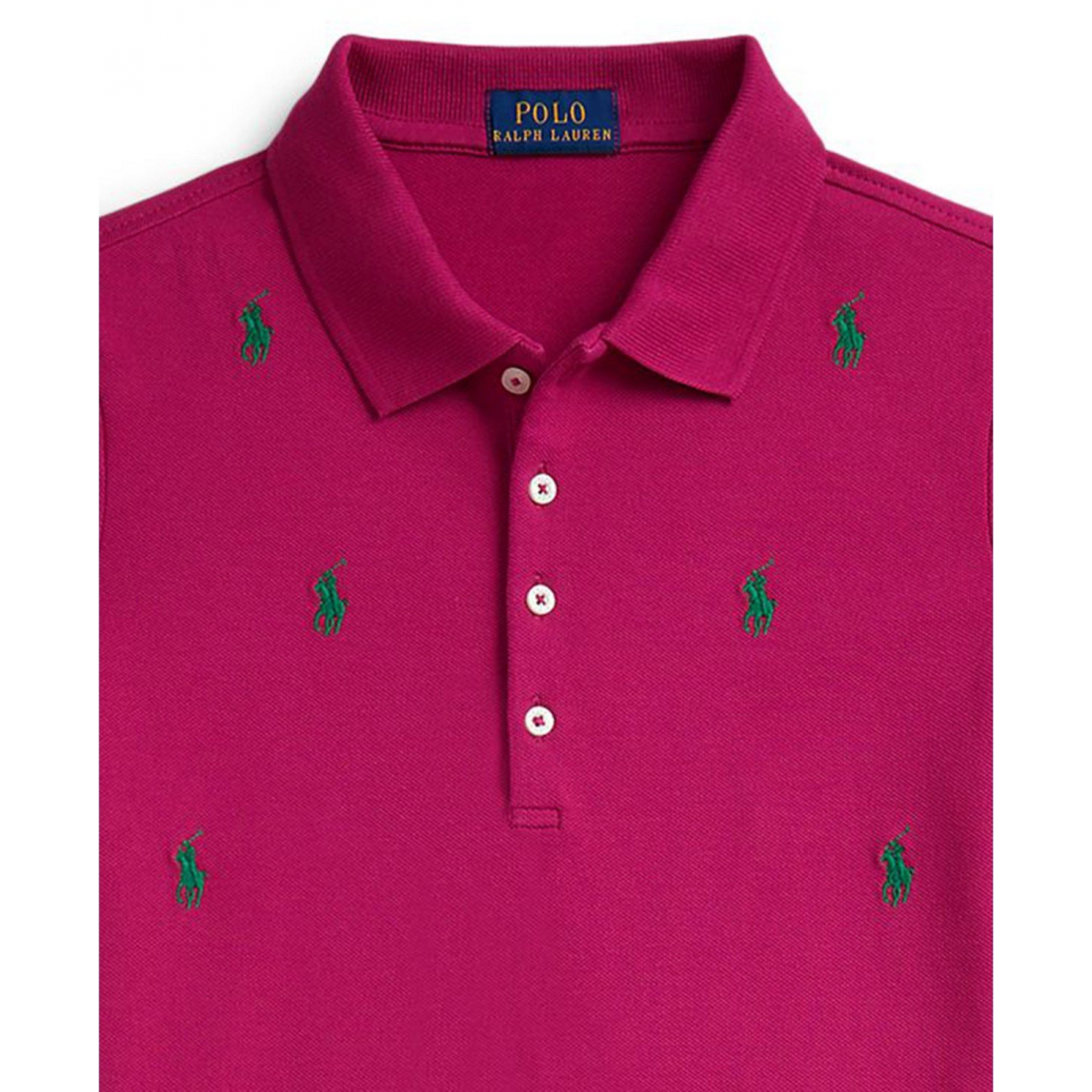 'Girls 7-16 Polo Pony Stretch Mesh Polo Dress'