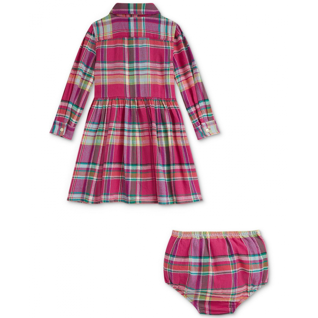 'Baby Girls Plaid Fit & Flare Dress'