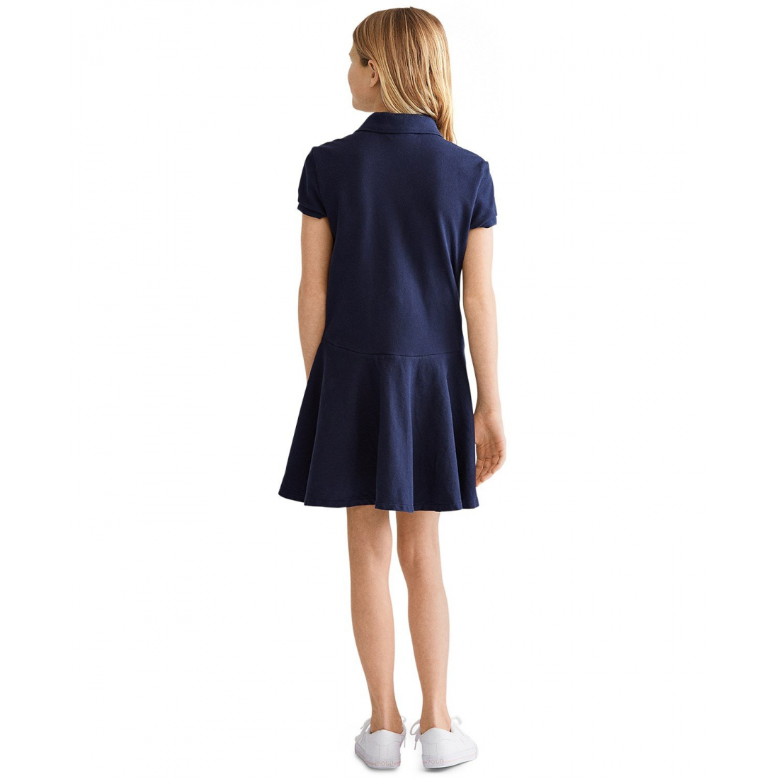 'Girls 7-16 Cotton Mesh Short-Sleeve Polo Dress'