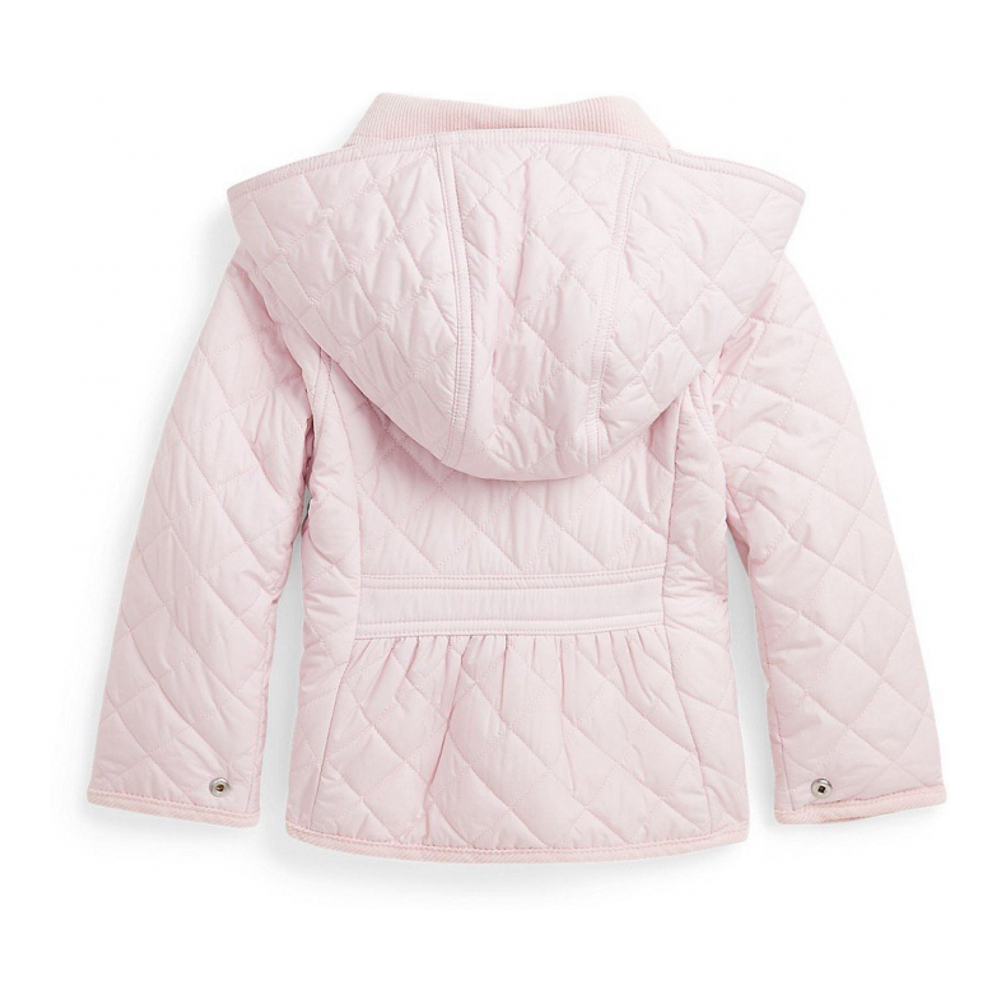 'Toddler and Little Girls Quilted Water-Repellent Barn Jacket'