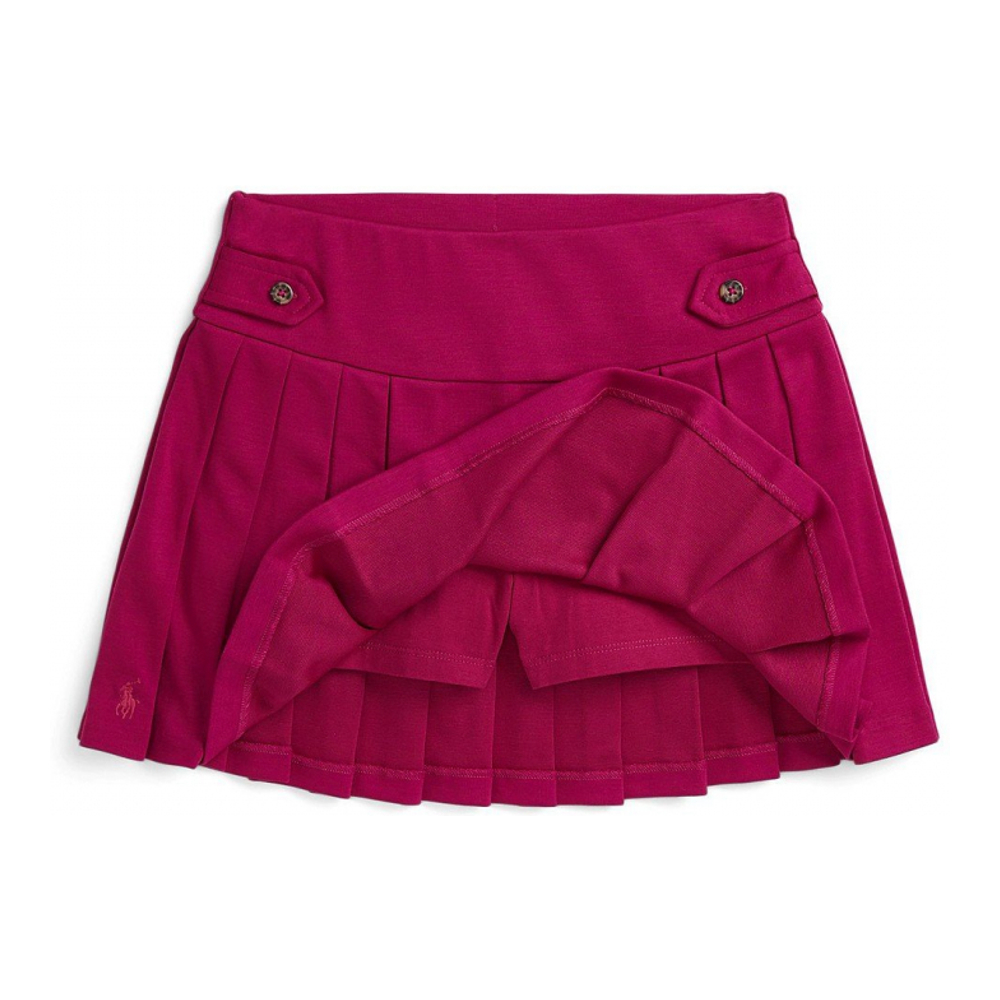 'Big Girls Pleated Ponte Skort'