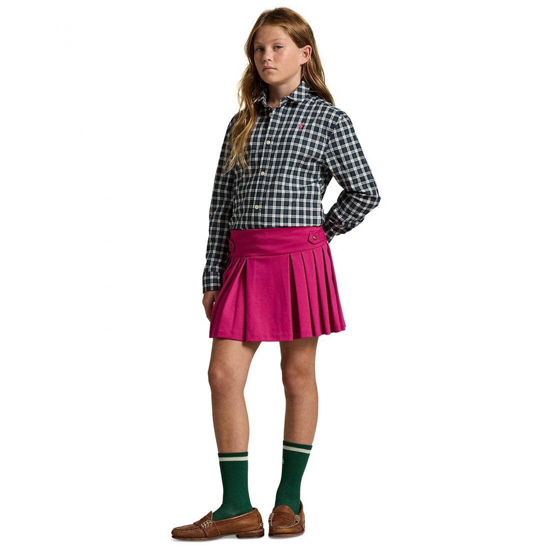 'Big Girls Pleated Ponte Skort'