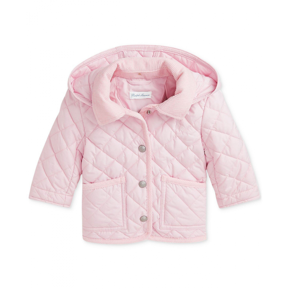 'Baby Girls Quilted Hooded Coat'