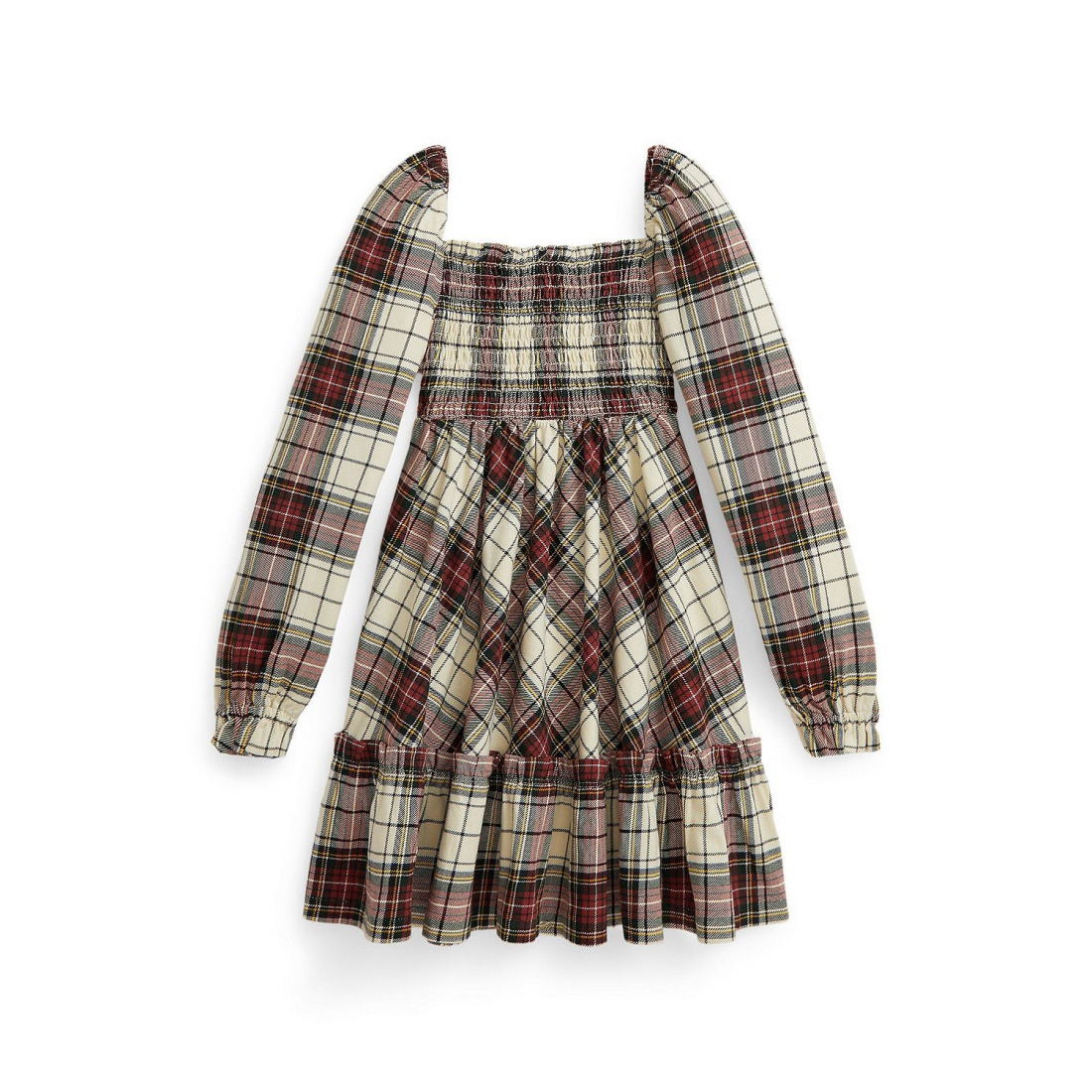 'Girls' 2T-6X Plaid Pattern Ruffled Dress'