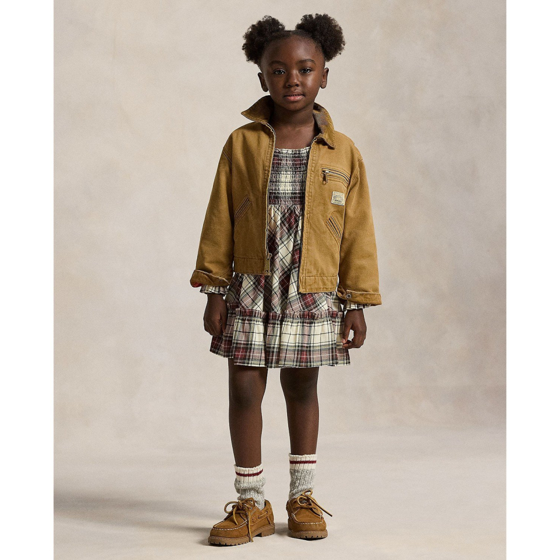 'Girls' 2T-6X Plaid Pattern Ruffled Dress'