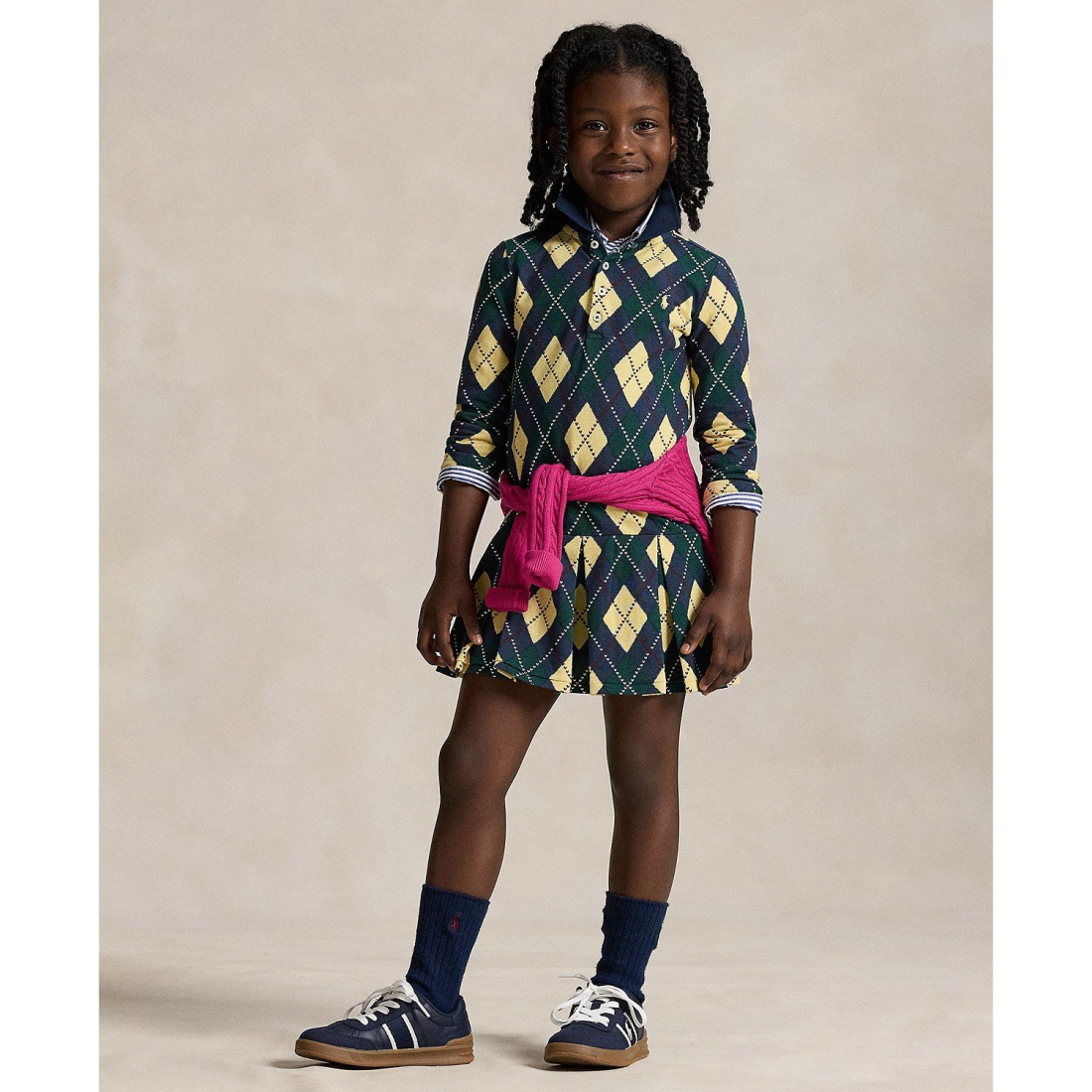 'Girls' 2T-6X Printed Polo Dress'