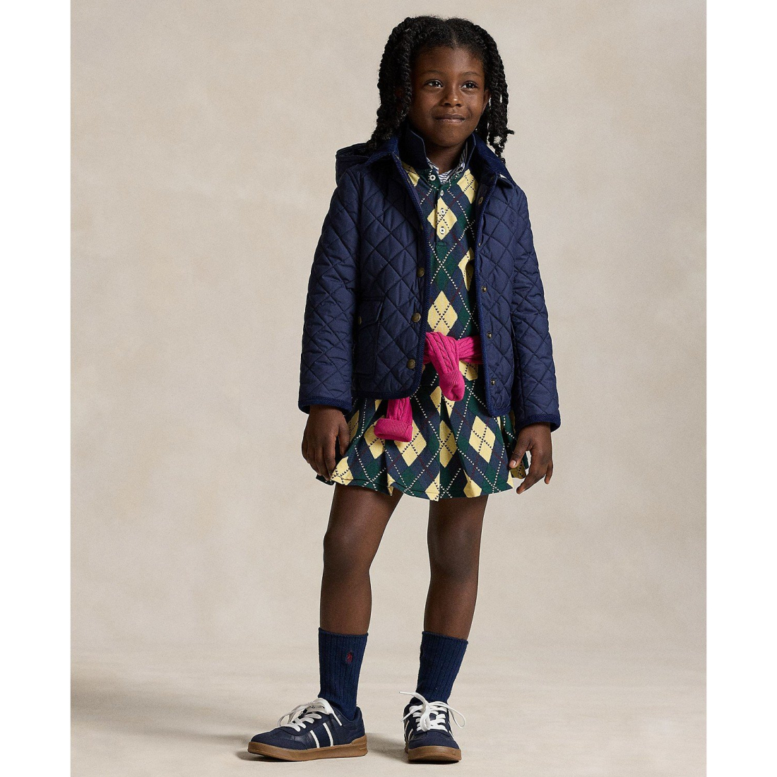 'Girls' 2T-6X Printed Polo Dress'